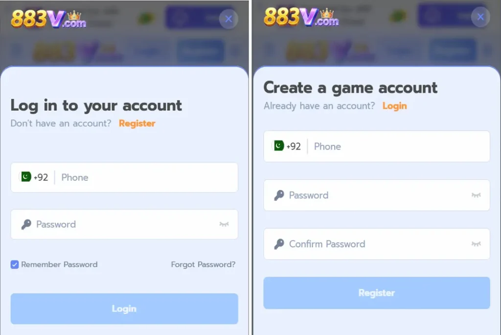 Login and Register