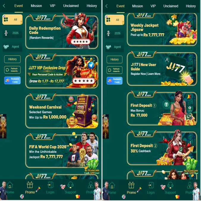 JJ77 Game APK Bonus and Rewards