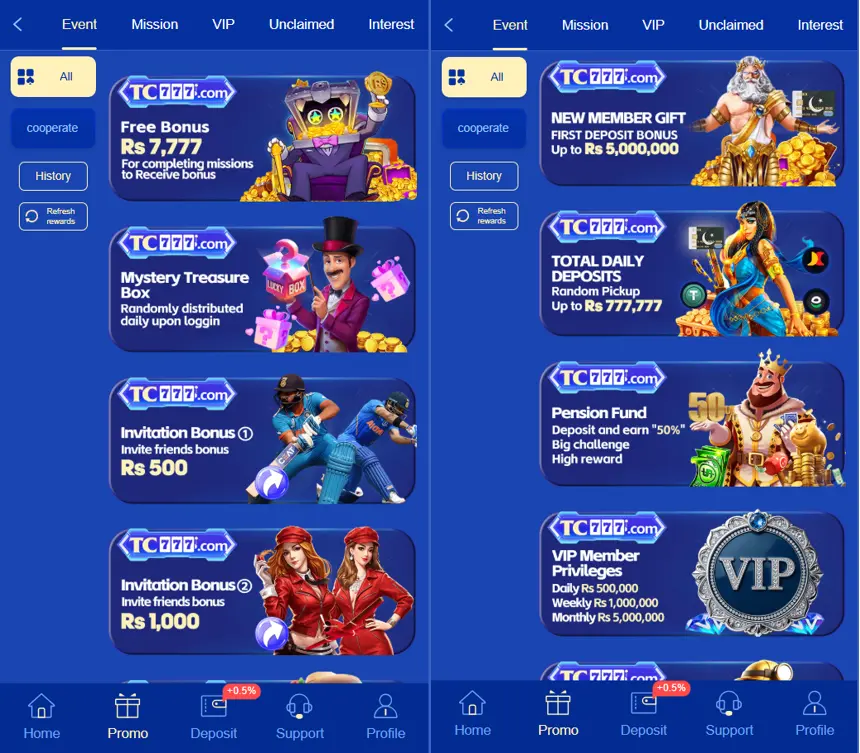 TC777 Rewards and Bonuses