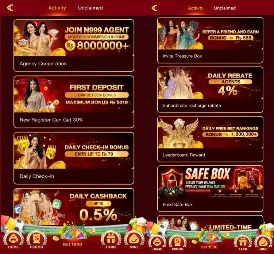 N999 Rewards and Bonus Promotions