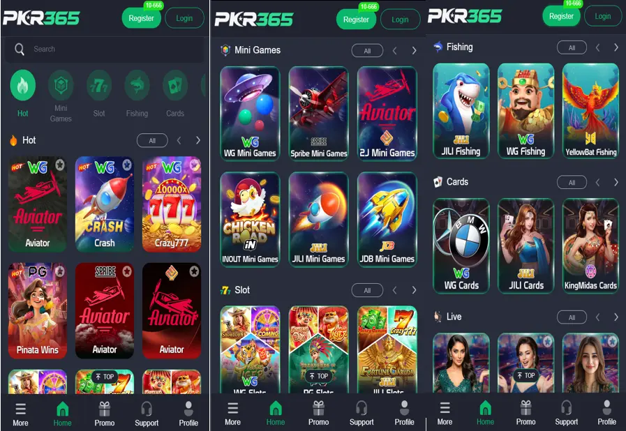 PKR365 Game Categories