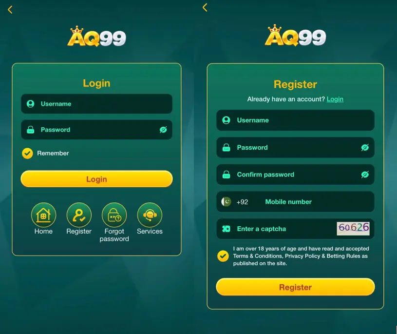 AQ99 Game Login - AQ99 Game Register