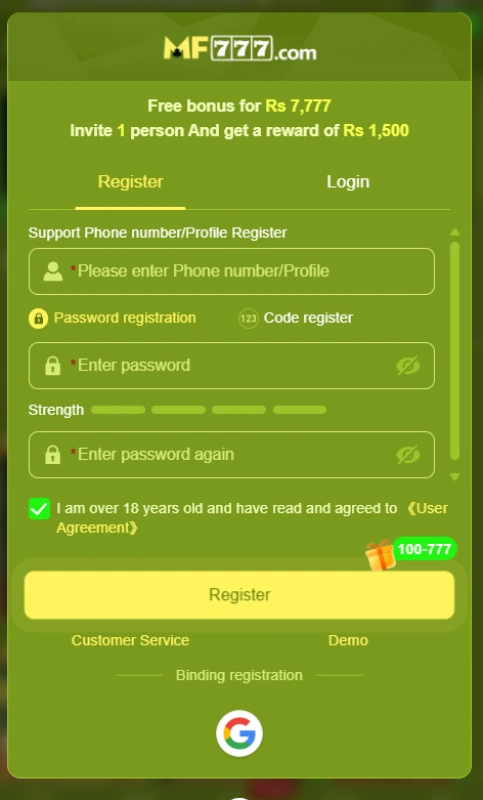 MF777-Registration