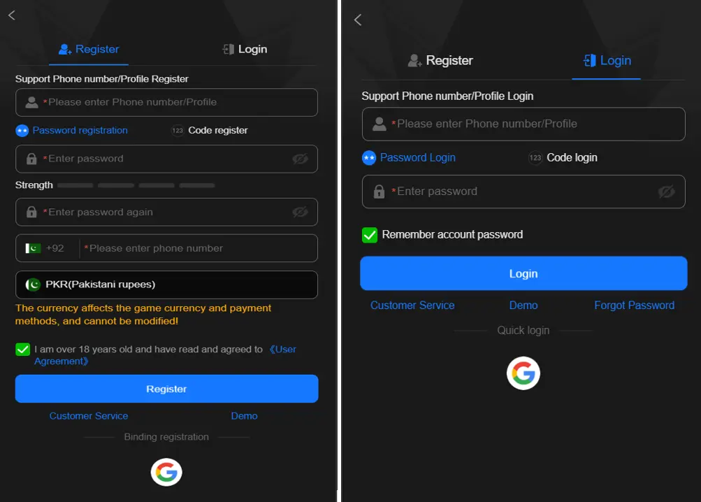 8W Game APK Login and Register
